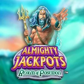 Almighty Jackpots – Realm of Poseidon game by Novomatic – logo hosted on MrPacho Casino