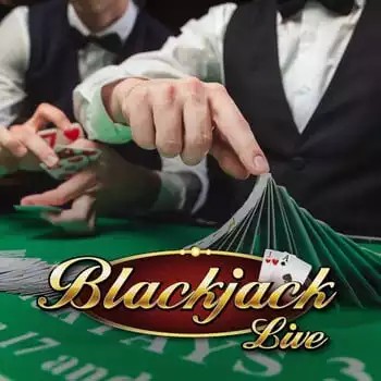 Live Blackjack slot logo by Evolution at MrPacho Casino