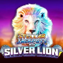 Stellar Jackpots with Silver Lion slot icon by Lightning Box Game, available at MrPacho Casino